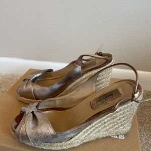 Valentino metallic bow espadrilles .